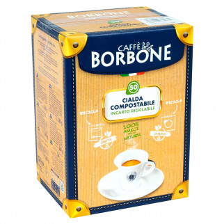 50 Cialde Compostabili Caffè Borbone Miscela Rossa Incarto Riciclabile