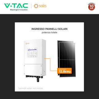 V-Tac Inverter Monofase Ibrido On-Grid / Off-Grid 8kW IP66