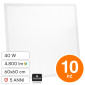 V-Tac VT-61042CCT 10 Pannelli LED Quadrati 60x60 40W SMD a Incasso con Driver Starsense Color Changing CCT 3in1 - SKU 24324
