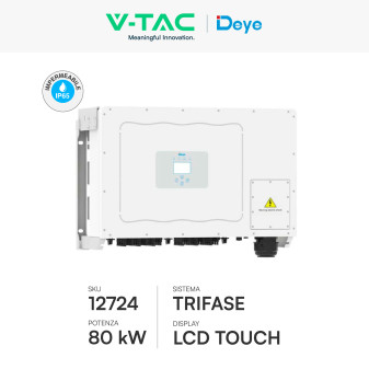 V-Tac Deye Inverter Trifase On-Grid 80kW IP65 CEI 0-21