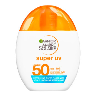 Garnier Ambre Solaire Super UV Refreshing Water SPF 50 Fluido Viso