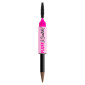 NYX Professional Makeup Fluff &amp; Snatch! Penna Sopracciglia Matte Doppio Applicatore con Spugnetta e Pettinino - 02 Taupe