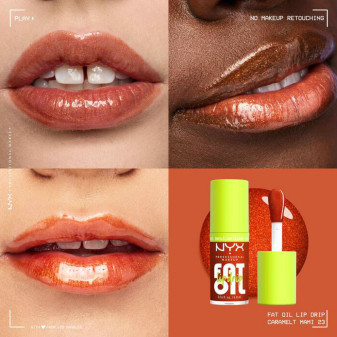 NYX Professional Makeup Fat Oil Lip Drip Gloss Labbra 23 Caramelt Mami
