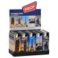 Prof Maxi Accendino Elettronico Grande Ricaricabile con Fantasia Monuments - Box da 50 Accendini