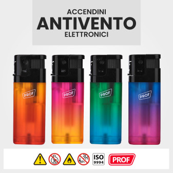 AccendinI Elettronici Gradient Turbo Antivento Prof Maxi - Serie da 4