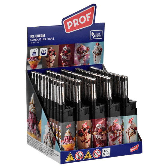 Accendigas Elettronici Ice Cream Prof Maxi - Box da 50