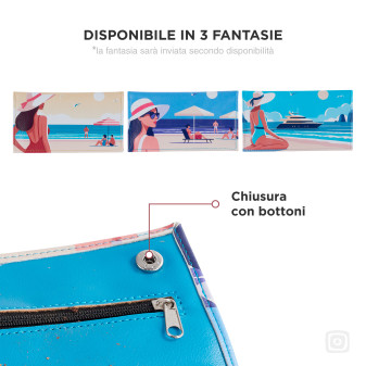 Champ Portatabacco con Chiusura a Bottoni per Tabacco Cartine Filtri