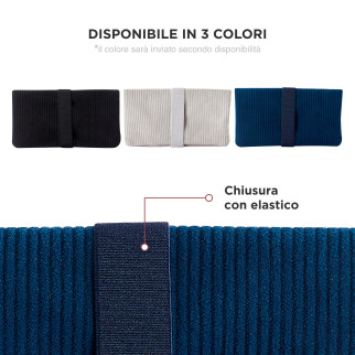 Champ Portatabacco in Tessuto con Elastico per Tabacco Cartine Filtri