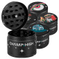Champ High Grinder Tritatabacco 4 Parti Fantasia Galactic Chiusura Magnetica con Fondo di Raccolta e Retina Pollinator