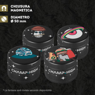 Champ High Grinder Tritatabacco 4 Parti Fantasia Galactic