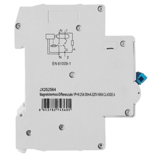 ETTROIT Magnetotermico Differenziale 1P+N 25A 30mA 220V-6KA CLASSE A - Mod. JX252564