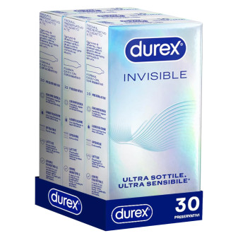 Preservativi Durex Invisible Extra Sottile Classic 30pz