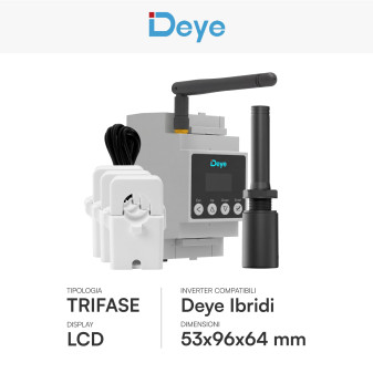 V-Tac Deye Misuratore Batteria Trifase + Antenna LoRa - SUN-SMART-CT01 / SUN-SMART-TX01