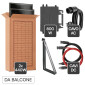 Sossen Kit da Balcone 2 Pannelli Solari 440W IP67 + Microinverter On-Grid 800W IP67 Monofase CEI 0-21 mod. SB02F-800
