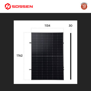 Sossen Kit da Balcone 2 Pannelli Solari + Microinverter CEI 0-21