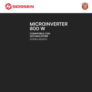 Sossen Kit da Balcone 2 Pannelli Solari + Microinverter CEI 0-21