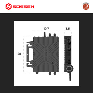 Sossen Kit da Balcone 2 Pannelli Solari + Microinverter CEI 0-21
