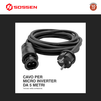 Sossen Kit da Balcone 2 Pannelli Solari + Microinverter CEI 0-21