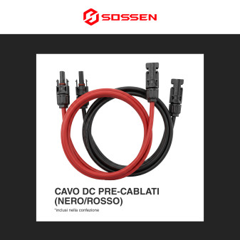 Sossen Kit da Balcone 2 Pannelli Solari + Microinverter CEI 0-21