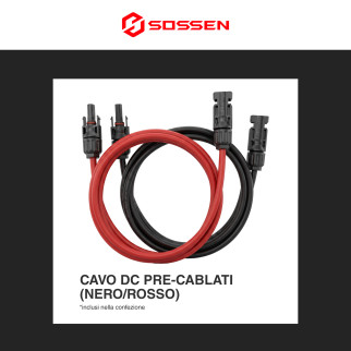 Sossen Kit da Balcone 2 Pannelli Solari + Microinverter CEI 0-21