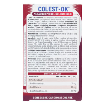Equilibra Colest OK Metabolismo del Colesterolo Integratore