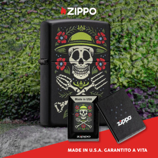 Accendino Zippo mod. 47152 Skull Gardener Design