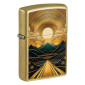 Zippo Accendino a Benzina Ricaricabile e Antivento con Fantasia Through the Mountains Design - mod. 47137