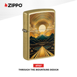 Accendino Zippo mod. 47137 Through the Mountains Design