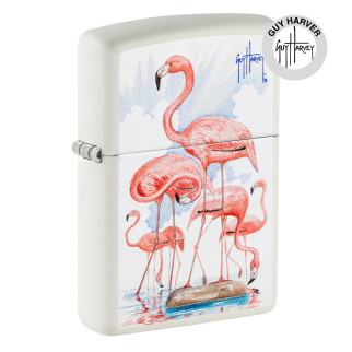 Accendino Zippo mod. 47103 Guy Harvey Flamingos Design