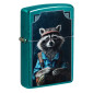 Zippo Accendino a Benzina Ricaricabile e Antivento con Fantasia Raccoon Hiker Design - mod. 47130