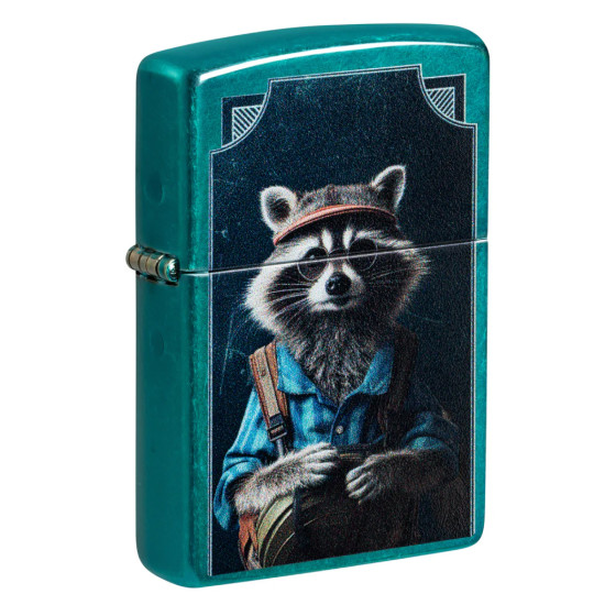 Accendino Zippo Raccoon Hiker Design mod. 47130