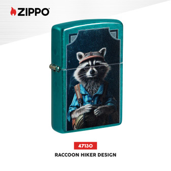Accendino Zippo Raccoon Hiker Design mod. 47130