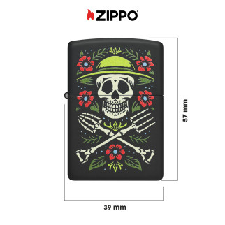 Accendino Zippo mod. 47152 Skull Gardener Design