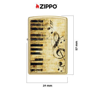 Accendino Zippo mod. 46712 Piano and Notes Design