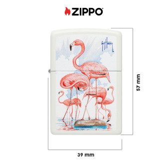 Accendino Zippo mod. 47103 Guy Harvey Flamingos Design