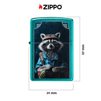Accendino Zippo Raccoon Hiker Design mod. 47130