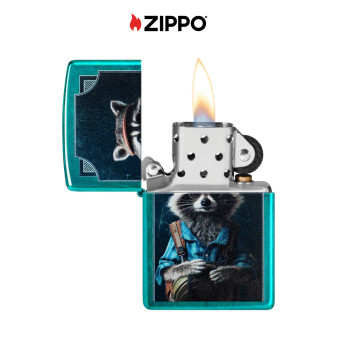 Accendino Zippo Raccoon Hiker Design mod. 47130
