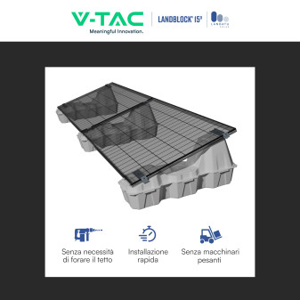 Zavorra di Supporto per Pannelli Fotovoltaici in HDPE - 90L/200KG