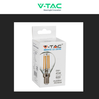 Lampadina LED E14 6W MiniGlobo P45 Filament VT-2466 V-Tac