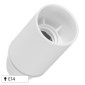 Ecova Portalampada per Lampadine E14 in Plastica Liscia Attacco con Morsetto a Vite Colore Bianco - mod. 83240