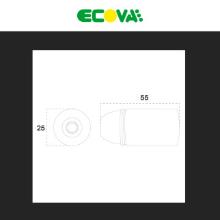 Ecova Portalampada E14 in Plastica Liscia Colore Bianco