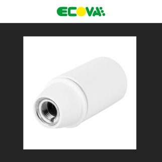 Ecova Portalampada E14 in Plastica Liscia Colore Bianco