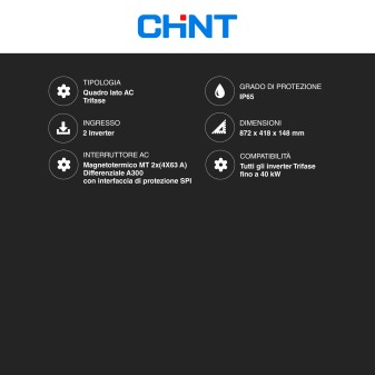 Chint Quadro Elettrico AC Trifase 400V IP65 Interfaccia Protezione SPI