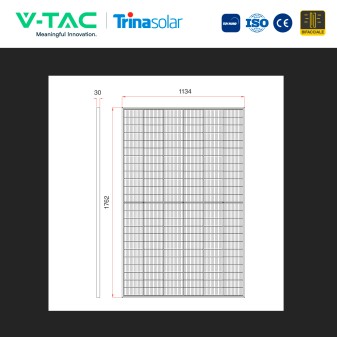 V-Tac Pannelli Fotovoltaici 455W STC 493W BNPI TopCon IP68