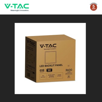 V-Tac VT-61020 Pannello LED Quadrato 60x60 20W SMD a Incasso