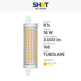 Bot Lighting Lampadina LED R7s 18W SMD Tubolare