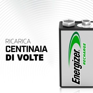 Energizer Accu Recharge Power Plus Batteria Transistor 9V Ricaricabile