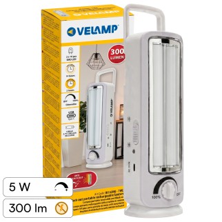 Lampada LED 12W Portatile Luce Emergenza Ricaricabile Velamp