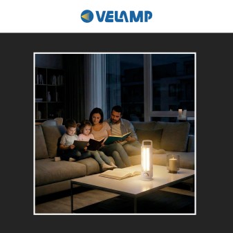 Lampada LED 12W Portatile Luce Emergenza Ricaricabile Velamp