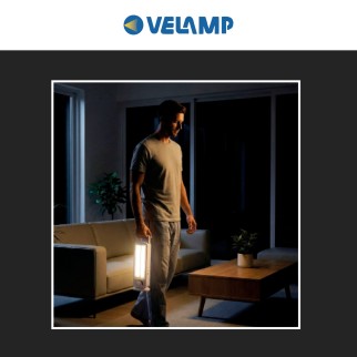 Lampada LED 12W Portatile Luce Emergenza Ricaricabile Velamp